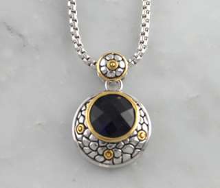 Sapphire CZ Brass Necklace Rhodium Finish Silver Gold Tone Designer 
