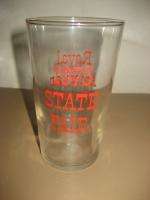 Vintage 70s STATE FAIR Glass ROYAL AMERICAN SHOWS 1975 Souvenir 