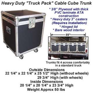 Heavy Duty 3/8 TRUCK PACK CABLE CUBE TRUNK ATA CASE  