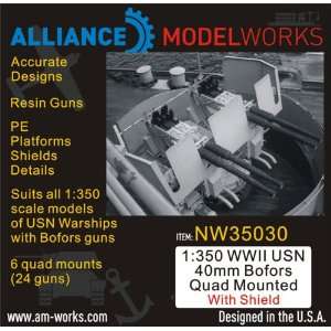  Alliance Model Works 1350 WWII USN 40mm Bofors Quad 