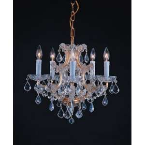 Crystorama 4405 GD CL MWP Maria Theresa 5 + 1 Light Chandelier Gold 