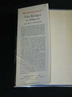 James Michener THE BRIDGES AT TOKO RI 1953 6th Printing  