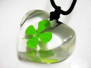12pcs Real Four Leaf Clover lucky Style lovely Pendant&Necklace  