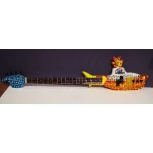 The Beatles Yellow Submarine Mini Guitar w/ Swarovski Crystals Bling