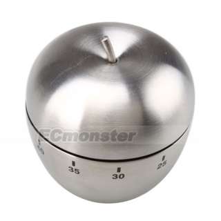 practical stainless steel apple shape timer 60 minute features 1