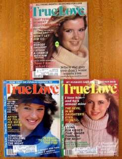 Lot Of 3 TRUE LOVE Magazines: October, November & December 1986  