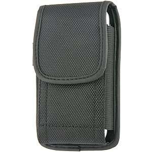 Canvas Vertical Belt Clip Carrying Case #M, Black for BlackBerry Bold 