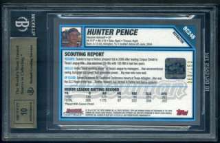   Chrome Hunter Pence Rc Rookie Blue Refractor BGS 9.5 w/ 10 Auto  