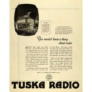 1923 Ad Tuska Radio C D Hartford Connecticut Receiver Alger Prince 