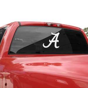    Alabama Crimson Tide White Large Script A Car Cling Automotive