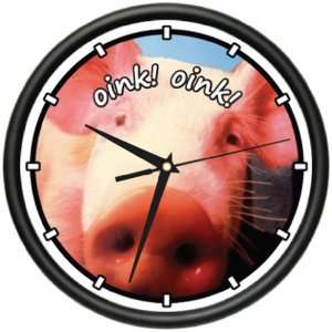  PIG 1 Wall Clock pigs piglet farm country decor gift: Home 