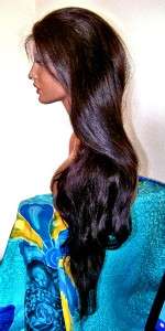 Custom Full Lace Hand Made Wig Malaysian Remy Remi 34 Virgin Natural 
