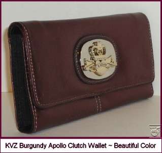 Kathy Van Zeeland Burgundy Apollo Clutch Wallet Box Nwt  
