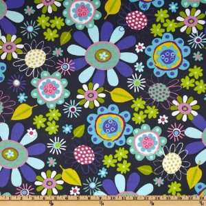 : 44 Wide Fly Away Floral Explosion Sunset Grey Fabric By The Yard 