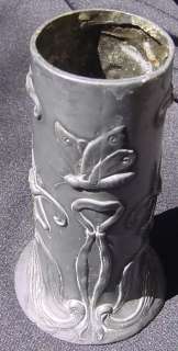Art Nouveau Pewter Vase Original Salamander Mark  
