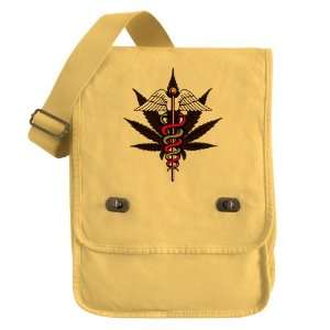  Messenger Field Bag Yellow Medical Marijuana Symbol: Everything Else