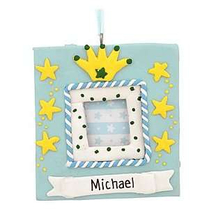  Personalized Boys Blue Frame Ornament: Home & Kitchen