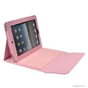  Pink Ipad 2 & Ipad 3 Leather Case With Stand & Bluetooth 