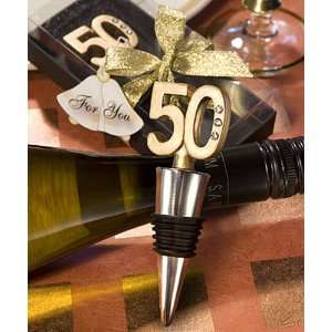 Shower / Wedding Favors  50th Anniversary Wine Bottle Stopper Favors 
