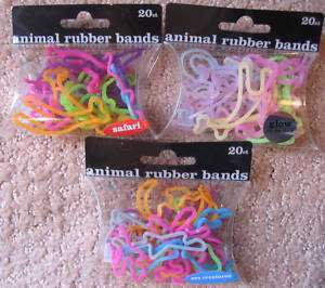 60 SILLY BANDS BANDZ SEA CREATURES GLOW SAFARI ANIMALS  