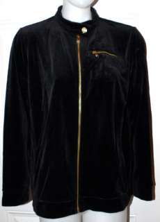 New $119 Ralph Lauren Velvet Jacket Black Velor LakeHouse Plus 1X 