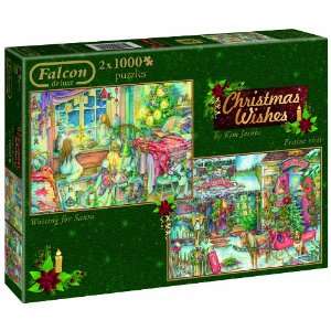  Jumbo Christmas Wishes 2 x 1000 Piece Puzzles Toys 