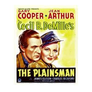  The Plainsman, Gary Cooper, Jean Arthur on Window Card 