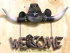 Cabin Ranch Country Western Decor Resin Longhorn Cowboy