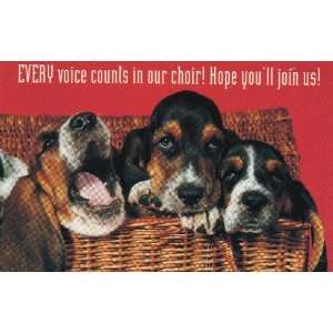 NINE (9) Choir Recruiting Post Cards EVERY VOICE COUNTS IN OUR CHOIR 