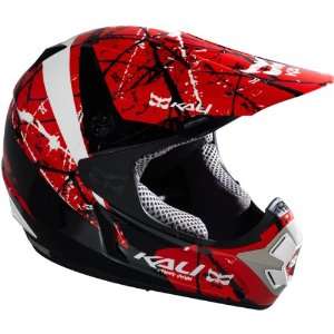  Kali Striped Adult Prana FRP MX Motorcycle Helmet   Red 