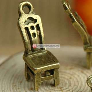 20 pcs Antique Brass Chair Charms Pendants Drop TS13003  