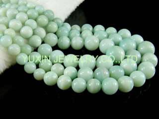 YSS366 Natural ite jade round beads necklace 19  