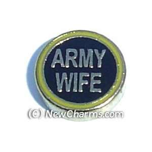 Army Wife Floating Locket Charm