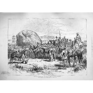  1885 WAR SOUDAN SOLDIERS MARCHING TAMAI HOT AIR BALLOON 
