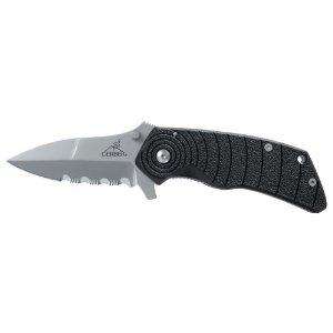   Crusader Pocket Knife Serrated 1411 Pocket Clip Finger Flip  