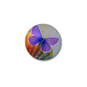  Mini Button Xerces Purple Butterfly 