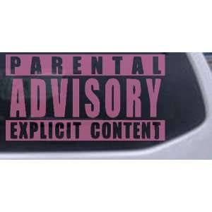 Pink 20in X 10.7in    Parental Advisory Funny Car Window Wall Laptop 