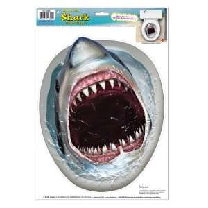  Lets Party By Beistle Company Shark Toilet Topper Peel N Place 