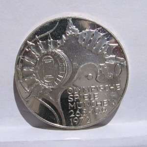 GERMANY 1972 J Munich Olympics silver 10 Mark; PROOF  