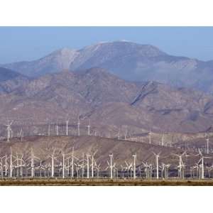 Wind Turbines Generating Electricity in Coachella Valley, California 