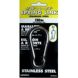 Lehigh 7421 6 5/16 Inch by 3 1/4 Inch 280 Pound Stainless Steel Spring 