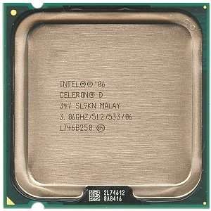   Intel Celeron D 347 3.06GHz 533MHz 512KB Socket 775 CPU Electronics