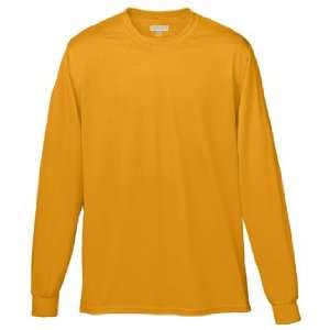  Custom Augusta Wicking Long Sleeve T Shirt GOLD AXL 