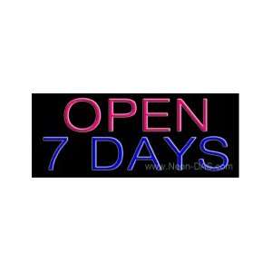  Open 7 Days Outdoor Neon Sign 13 x 32