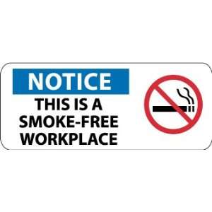   , This Is A Smoke Free Workplace (W/Graphic), 7X17, Rigid Plastic
