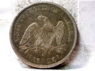 1861 O XF SEATED LIBERTY HALF DOLLAR ID#Q189  