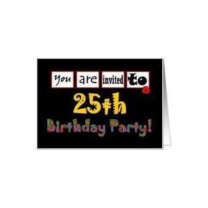  25th Birthday Party Card Toys & Games