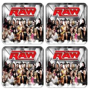 WWE Raw Coasters , (set of 4) Brand New!