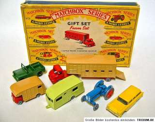 Matchbox G 4 Farm Set 1960 rare yellow 31 Station Wagon  