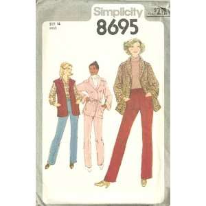   And Tie Belt Simplicity Sewing Pattern 8695 (Size 14) 